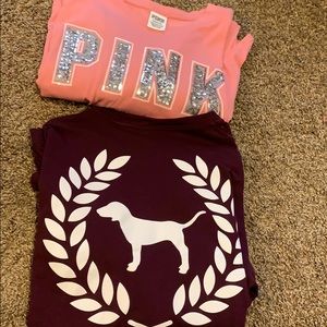 Long sleeve pink shirts